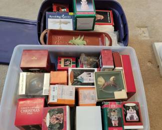 Two Totes of Christmas Ornaments 