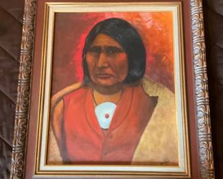 Oil Painting by Lyle Wagner, Geronimo 