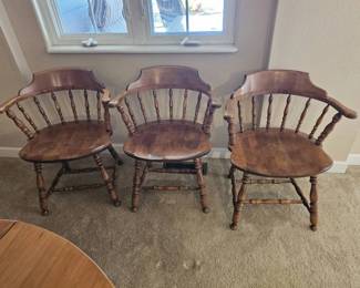 Vintage S. Bent Bros Colonial Maple Chairs