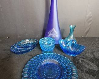 Vintage Blue Glassware 