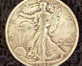 1942 Walking Liberty Half Dollar. 
