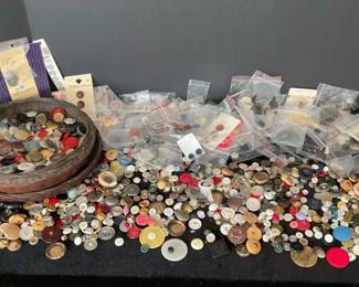 Mystery Lot of Vintage Buttons More