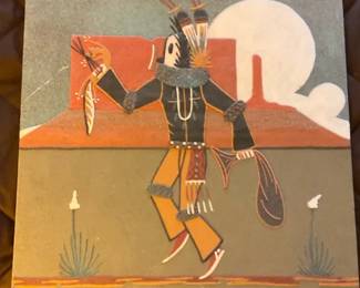Vintage Sand Painting of Yei Bei Chai Dancer