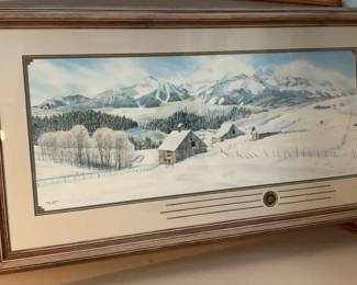  011 Large Jon Crane Framed Print Last Dollar Road Plus 1921 Morgan Silver Dollar