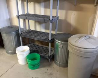 Shelf Unit Garbage Cans