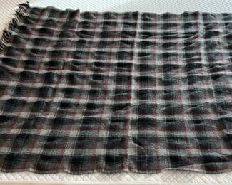 Pendleton Wool Black Grey Checked Throw