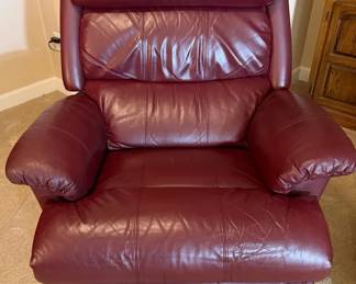  006 Leather Burgundy Rocking Recliner