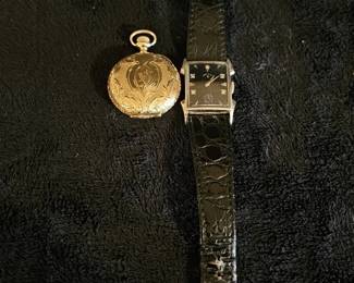  005 14 K Gold Wrist Pocket Watch