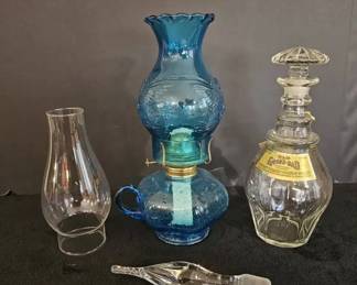 Vintage Oil Lantern, Chimney Decanter