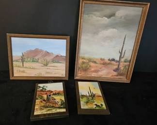 Desert Oil Paintings by Various Artists