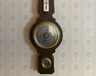 Vintage Wall Barometer, Thermometer