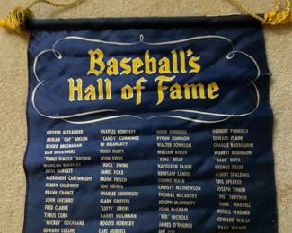 CARSTAIRS 1950's? Baseball's Hall of Fame Banner = Man Cave or Museum? 