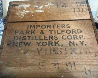 Antique, Wood, Scotch/Whiskey Case/Crate