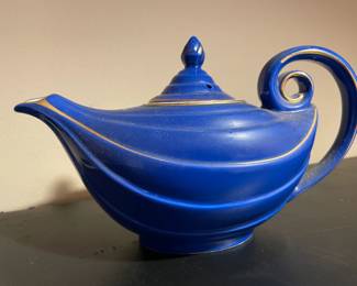 Magical?  Hull - Cobalt Blue - Aladdin - Genie Teapot--Needs polished by Lucky New Owner!!!