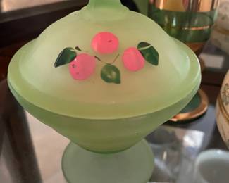Old Uranium Glass Candy Dish?