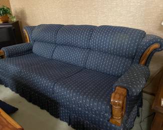 Early American? Blue Fabric Couch