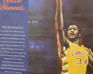 Vintage Cleveland Cavaliers Basketball Poster