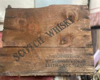 Antique, Man Cave, "SCOTCH WHISKEY" Crate--Leith Scotland