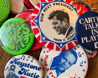 Nice Selection of Vintage Pop Cult & Political Pins!