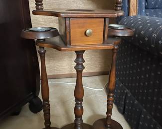 Unusual Antique Smoking Stand w/Removable Pedestal Ashtrays--I bet you don't have one of these--