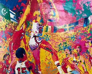 LeRoy Neiman Official 1976 Bicentennial Basketball Sports Poster