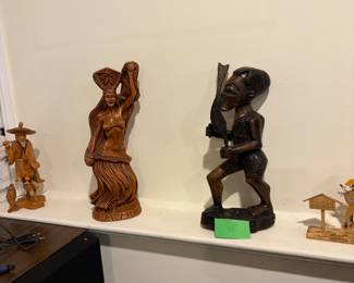 Wooden statues