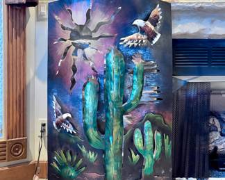 Metal Cut Out Cactus Southwest Art