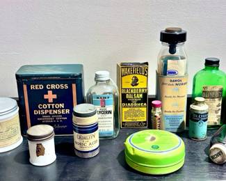 Vintage Medicine Bottles and Medical Items