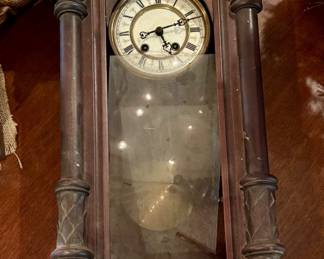 Vintage Wall Clock ( Needs a little love ) ( Located in building #2 on the property)
