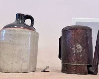 Antique Croc and Watering Can