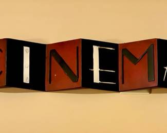 Metal Cinema Movie Theater Sign