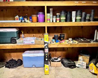 Garden Items and Coolers ( Located in building #2 on the property)