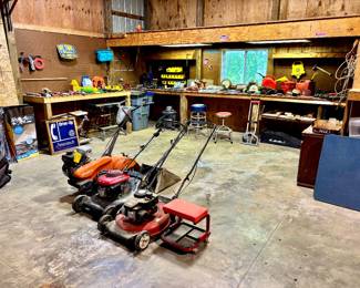Lawnmowers and Tools ( Located in building #2 on the property)