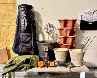 Callaway Golf Bag, Military Bag and Planters ( Located in building #2 on the property)