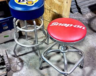 Snap On and Miller Lite Shop Stools
