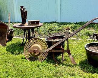 Antique Cast Iron Garden Equipment and Items ( Located at building # 2 )