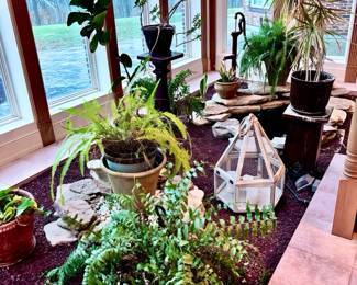 Live and Faux Plants, Planters and Decor