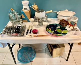 Fondue Pot and Kitchen Items