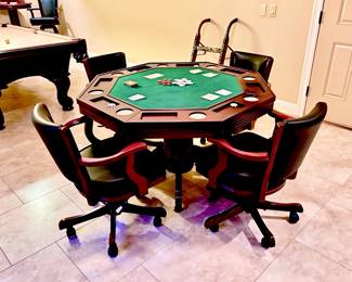  Flip Top Poker Table and Chairs