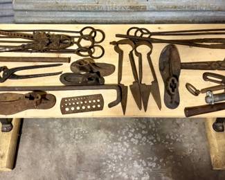 Antique Iron Brands and Other Tools ( Located in building #2 on the property)
