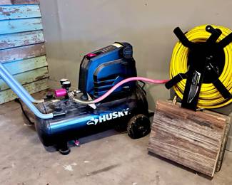 Husky Air Compressor and Hose Reel