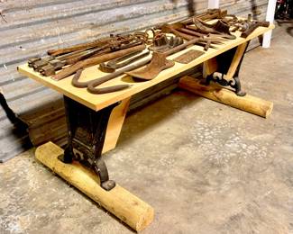 Antique Tools and Home Made Table ( Located in building #2 on the property)