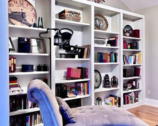 Chaise Lounge Chair, Antiques and Books