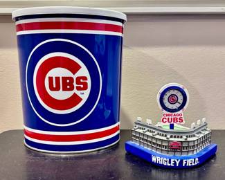 Cubs Baseball Stadium and Trash Can Sports Memorabilia