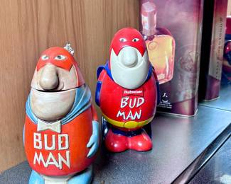 Vintage Budman Beer Steins /  Decanters