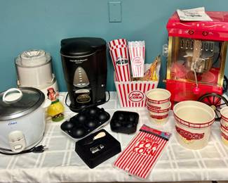 Popcorn Machine and Kitchen Items
