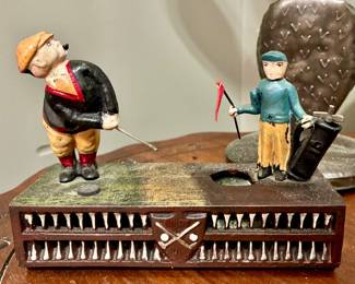 Golf Cast Iron Money Bank 
