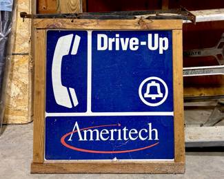 Large Vintage Telephone Sign ( Located in building #2 on the property)