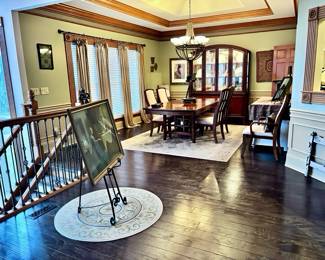 Dining Room Set, Area Rugs, Art and Easel