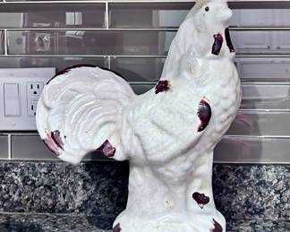White Ceramic Rooster